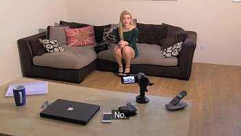 Preview 1 of Vegetarian Sex - FakeAgentUK Stunning portuguese chick gets eyes glued shut in casting