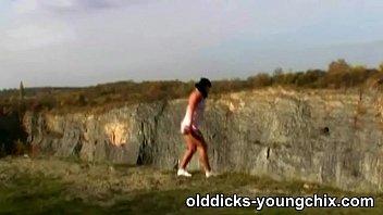 Preview 1 of Prettybinladin - Old perv wth young girl outdoor