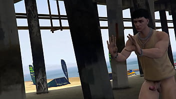 Preview 4 of Travesti Dolor Anal - Caught In The Act- GTA V Hot Blowjob Scene