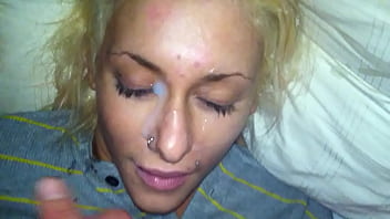 Preview 2 of Jenny Goes Nude In Public - Cumshot on Haydens face while shes s.