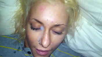 Preview 3 of Jenny Goes Nude In Public - Cumshot on Haydens face while shes s.