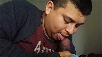 Preview 2 of Bachi Ho - Meu garoto chupando meu pau - Puppy working on my foreskin
