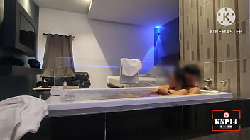 Preview 1 of Gang Bang Blondie Fesser - Fuck thai milf I cum in her pussy at bath and move to bed and cum in her pussy again