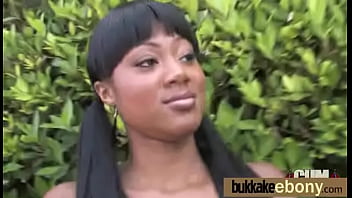 Preview 2 of Tit Pusy Xxx Video - First time ebony with a group of white dicks 14