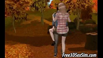 Preview 1 of Oil Xaxey Hindi - Foxy 3D cartoon blonde getting fucked in the woods