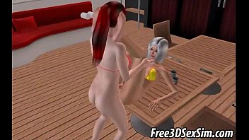 Preview 3 of Hotgiysfuck - Two hot 3D shemales having some hot sex on a boat