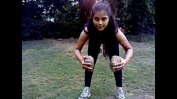 Preview 3 of Mom Asiatic - Sexy Desi Indian Girl Excercise - Boob Show