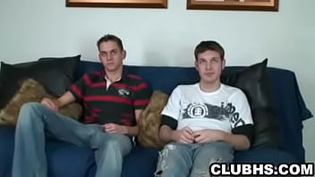 Preview 1 of 07big Dick Sex For Girl With - Two honry hunks tugging their cocks on the couchm 1