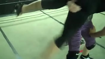 Preview 4 of Russian Sister And - Girl going for body slam.MP4