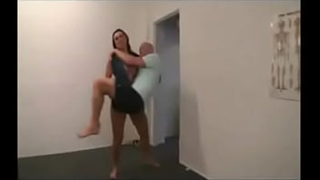 Preview 4 of Erica Rose Clampbell - Hot Brunette lift and carry A Guy