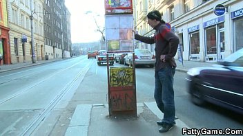 Preview 1 of Girl Thinking Fantasy Sex - Cute plumper seduces him from the street