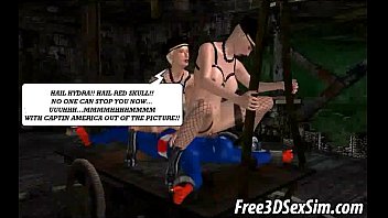 Preview 3 of Nok Out Roccosifrenti - Captain America gets double teamed by two 3D babes