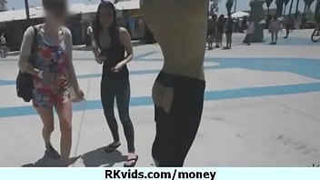 Preview 2 of Big Sex Mom Son Kitchen - Desperate teen naked in public and fucks to pay rent 14