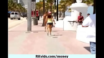 Preview 2 of Brunette Goddess - Desperate teen naked in public and fucks to pay rent 30