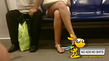 Preview 3 of Chi X - grandfather touch ladys legs in train