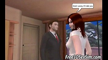 Preview 2 of Best Nude Sex Scenes - Foxy 3D babe fucking a guy anally with a dildo