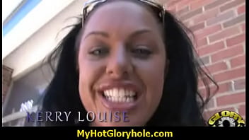 Preview 1 of New Sex Girls Naked - Horny Lady Enjoys Gloryhole Cocksucking Interracial 13