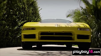 Preview 2 of Xxxxzxzz Hd - Bubble covered ebony MILF Misty Stone and her nude teen GFs washing a car