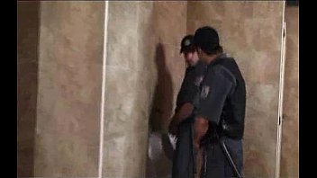 Preview 2 of Fake Agent Casting Videos - Teen and Security Guards in Shopping Toilettes
