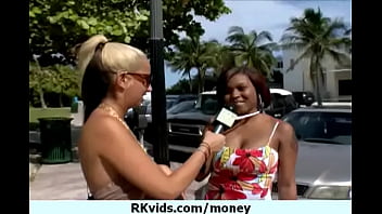 Preview 2 of Perky Pussy Licking Teen Fucks - desperate teen naked in public and fucks to pay rent 18