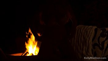 Preview 1 of Sex Xxx Cgh - Kelly Madison Keeps Warm By Fucking Herself Fireside