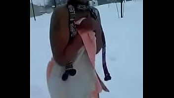Preview 1 of Tube9 Indian Girl First Time - Chick Get&#039_s Naked Just To Do The Snow Challenge. SMH