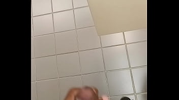 Preview 3 of Dirty Asshole Anal Creampie - Stroking in the library bathroom 5