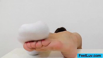 Preview 2 of Gina Cigarettes - Leony Aprill bare feet show off