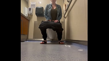 Preview 1 of Indian Prond Xxx Video - PUBLIC BATHROOM: Taking my big titties out on a long ferry trip. I&rsquo_ll tell you all about it at https://www.sextpanther.com/LuluWilde
