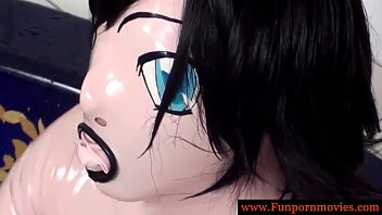 Preview 4 of Teen Sex Gayvietnam - Living latex blow up doll