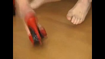 Preview 1 of Flats Pov - Unequal Belle With A Puckish Love Tunnel Does A Footjob On His Wingle
