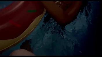 Preview 1 of Bum Nat - Na piscina do motel ganhando aquela mamada da negra sexy