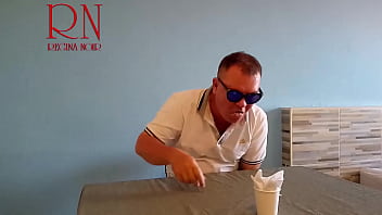 Preview 1 of Public Pickups For Money - Naked waitress. Restaurant guest eats from the waitress&#039_s navel. C2TEASER
