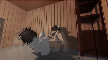 Preview 1 of Cum Shot 50 - My friend and I went to a sauna,  but we can&#039_t hold back our desire to fuck... - Roblox