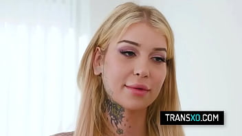 Preview 2 of Blonde Gym - Hot tranny bride Gracie Jane fucks with her man of honor