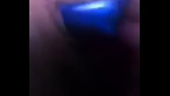 Preview 4 of S O N - Hairy pussy masturbating with a flashlight