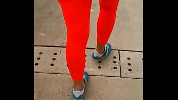 Preview 4 of Bare Foot Nylon Foot - Woman in leggings