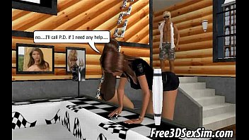 Preview 1 of Twink Blogjob - Foxy 3D cartoon brunette lesbian getting licked