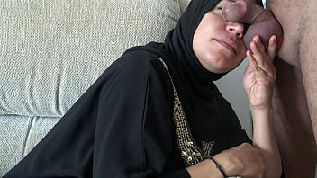 Preview 4 of Lesbian Hand Down Pants - Arab Cuckold Wife And Stepson