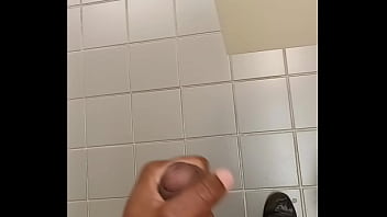 Preview 4 of Vomit Shit German Femdom - Stroking in the library bathroom 3