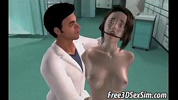 Preview 2 of Superb Brunette Gangbaned - Tied up 3D cartoon brunette babe getting fucked