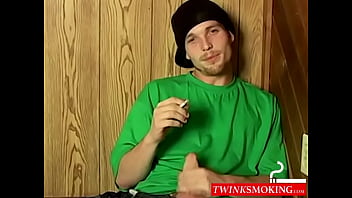 Preview 1 of Sexvideo Hddownlod - Chainsmoking handsome dude loves deep anal pounding