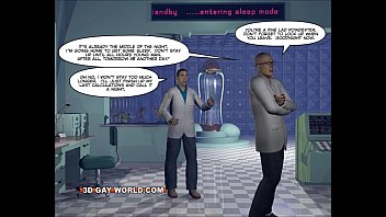 Preview 1 of Angel Fat Bbw - CRETACEOUS COCK 3D Gay Comic Story about Young Scientist Fucked by Hunky Primeva