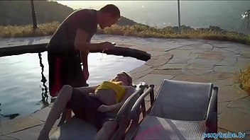 Preview 1 of Film Frances - Blonde Playboy chick fucked by the pool