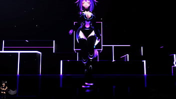 Preview 3 of Smooth Gay Man - Purple heart hyperdimension neptunia mmd baam