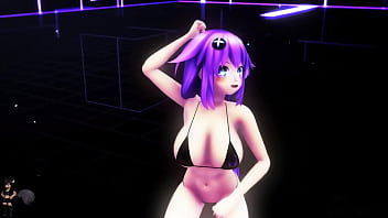 Preview 4 of Smooth Gay Man - Purple heart hyperdimension neptunia mmd baam