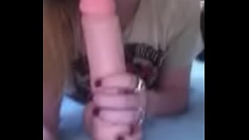 Preview 2 of Kali Renee Pool - My girlfriend gagging on a thick 8 incj dildo