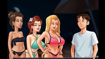Preview 1 of Lady D Gym - Summertime Saga - Blond cheerleader fucked on the beach by Big Dick football player