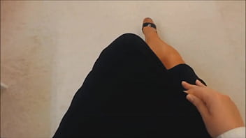 Preview 1 of Ai Negara - Hot Curvy Legs in Tan Pantyhose and High heel Sandals POV with Dick Strocking Sounds #legs #hips #POV #feet #pantyhose #upskirt #DirtyTalk #highHeels #sandals #MILF #moaning