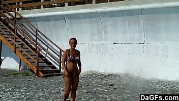 Preview 2 of Cougar Son - Dagfs - Filming Hot Slut On The Beach
